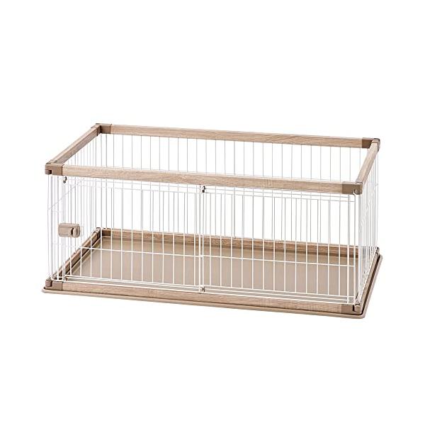 本体・ライトナチュラル 中型犬用 PWSR-1260LV・・Color:ライトナチュラル・商品サイズ（cm）／外寸：幅約120×奥行約66.5×高さ約55.5／内寸：幅約108.5×奥行約54.5／入口寸法：幅約48.5×高さ約42・重量：...