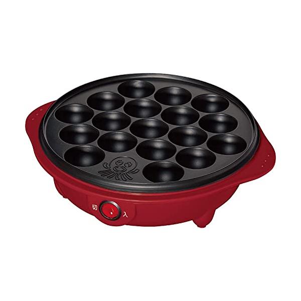 1)たこ焼き18穴・レッド 1個 (x 1) YOB-181(R)・・Style:1)たこ焼き18穴・【あつあつたこ焼きを楽しむ】ご自宅で簡単に出来たてでおいしいたこ焼きが味わえるたこ焼き器。一度に18個まで焼けて、直径4cmの焼き穴でお店...