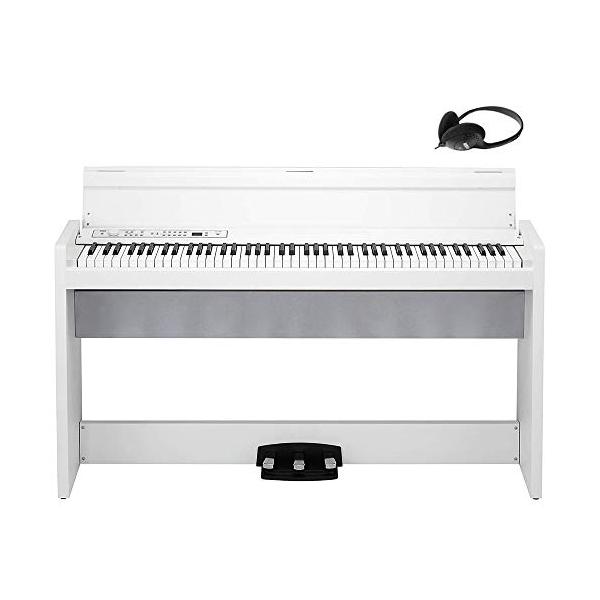 他サイト： KORG コルグ 電子ピアノ 88鍵盤 LP380 USB ホワイト 白 温かみを感じる木製 純正ヘッドフォンとペダルが付属の商品画像