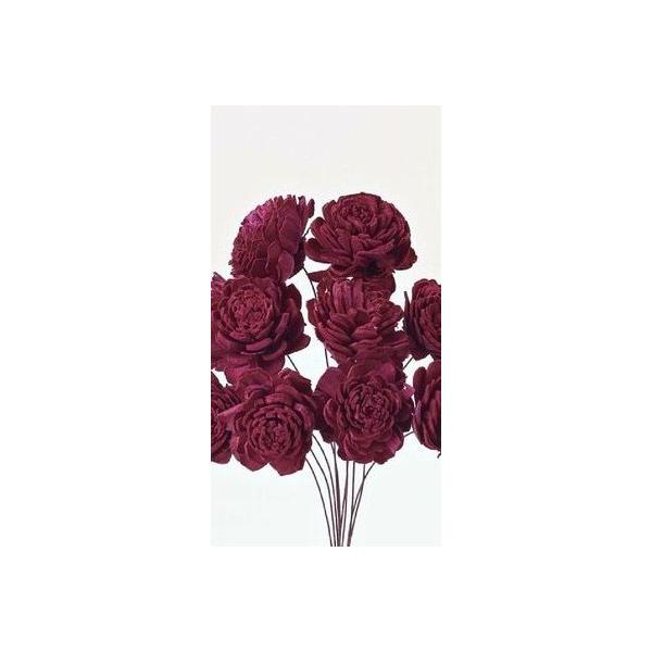 ソーラーローズ　小 ワインレッド 32081-470１束10本約25cmL花径：約4cm＊自然の生花や植物を原料としています。サイズ、色、形などは同一ではありません。＊表示について《検索ワード》プリザーブドフラワー　ドライフラワー　花材　資...