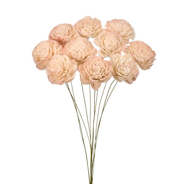 ソーラーローズ・小・ツートン ホワイトピンク 32085-102１束10本約25cmL花径：約4cm＊自然の生花や植物を原料としています。サイズ、色、形などは同一ではありません。＊表示について《検索ワード》プリザーブドフラワー　ドライフラワ...