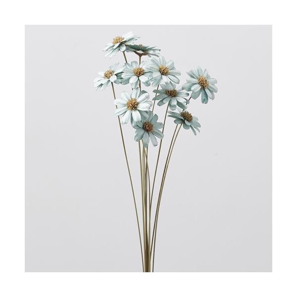 マーガレットフラワー・ペールブルー約30-40ｃｍL　花径約5ｃｍ　1束13本＊自然の生花や植物を原料としています。＊ハンドメイド商品です。一部の商品でグルー等が目立つ物がございますが製造過程の物でございます。　輸送中に花弁が落ちたりするこ...