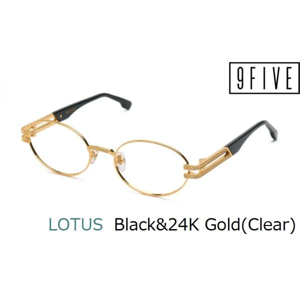 9FIVE Lotus クリアサングラス 24Kゴールド LOTUS | 伊達メガネ - ラグジュアリーサングラスの通販 | 9FIVE