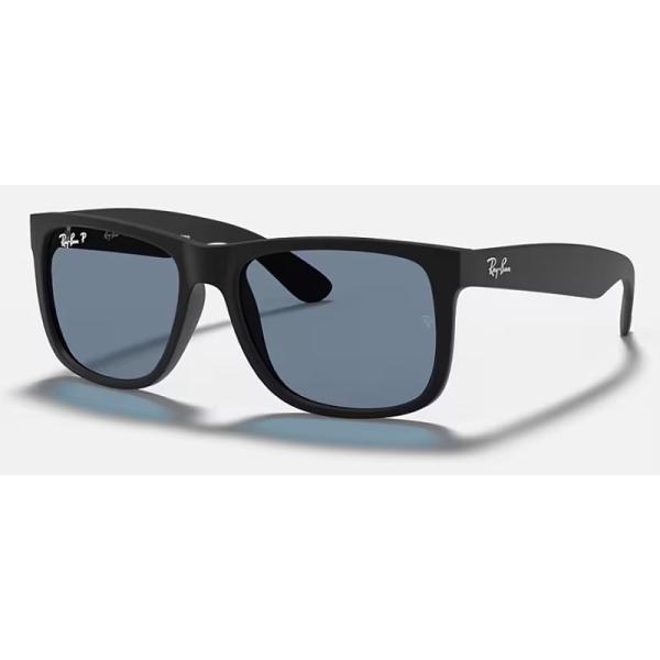 正規保証書(押印)付 レイバン Ray-Ban JUSTIN CLASSIC ( Low Bridge Fit ) RB4165F 622/2V 55-17 偏光 Polarized ラバーフレーム ジャスティン 即納