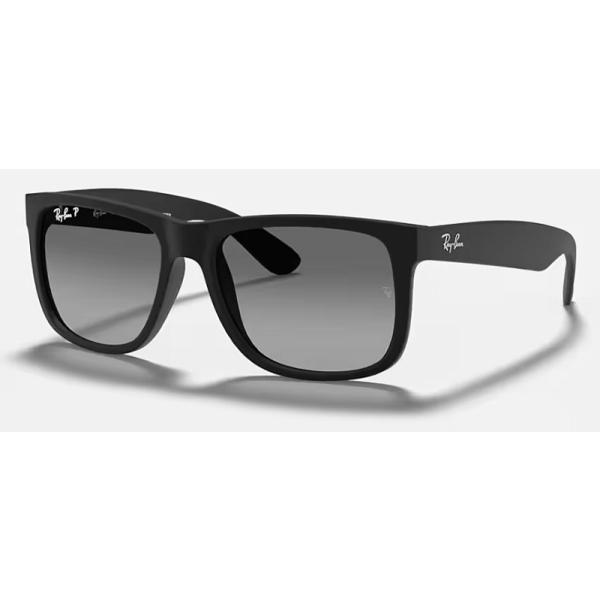 正規保証書(押印)付 レイバン Ray-Ban JUSTIN CLASSIC ( Low Bridge Fit ) RB4165F 622/T3 54-17 偏光 Polarized ラバーフレーム ジャスティン 即納