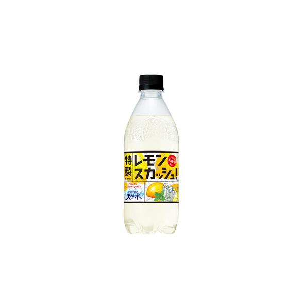 レモンスカッシュさん専用 サントリー天然水 特製レモンスカッシュ 500ml×24本入 PET〔炭酸飲料