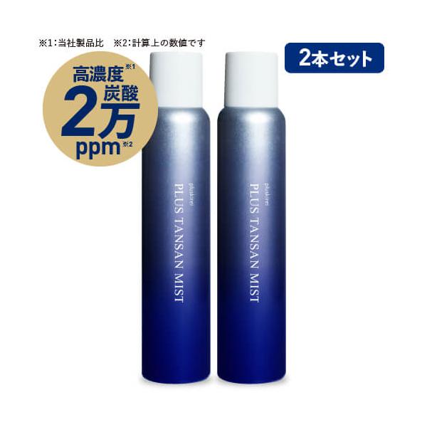 炭酸化粧水 高濃度 炭酸 20,000ppm ミスト状 化粧水 炭酸100％ スプレー 保湿ケア プラスキレイ プラス炭酸ミスト 120g 2本セット 約2ヶ月分