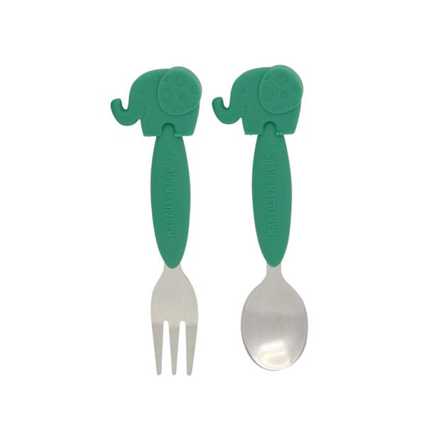 他サイト： マーカス&amp;マーカス スプーン＆フォーク ぞう MMSF-EP 食器 食事 ベビー用品 赤ちゃん プレゼント ギフト ポイント利用の商品画像