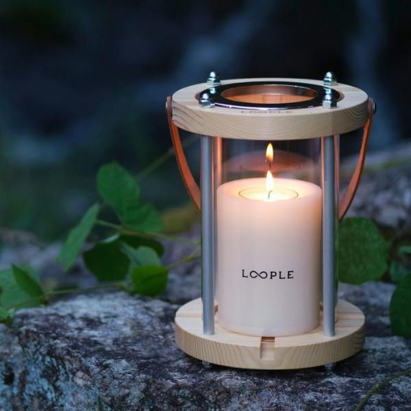 LOOPLE キャンドルランタン ウッド L アイボリー 06663601 LOOPLE キャンドルランタン ウッド L アイボリー 06663601