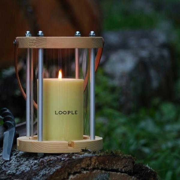 LOOPLE キャンドルランタン ウッド L ピスタチオ 06663602 ペガサスキャンドル ループル キャンドル ホルダー スタンド キャンプ アウトドア
