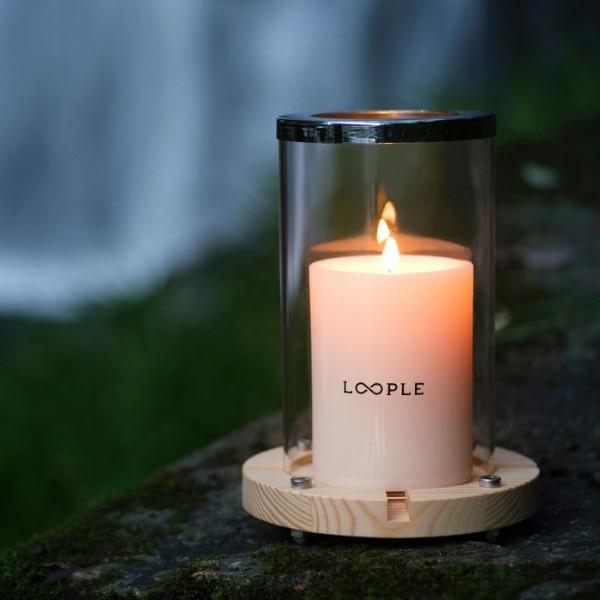 LOOPLE キャンドルシリンダー ウッド アイボリー 06663701 ペガサスキャンドル ループル キャンドル ホルダー スタンド キャンプ アウトドア