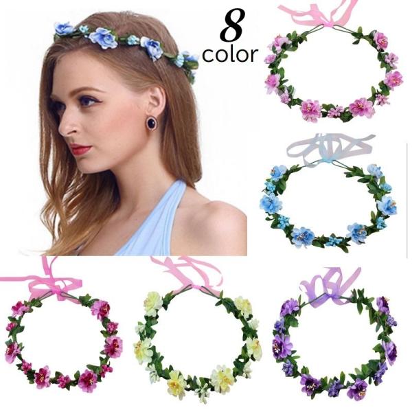 ウエディングやコスプレ、イベント等に♪可愛い花かんむりです。　　【カラーについて】生産ロットにより柄の出方や色の濃淡が異なる場合がございます。お使いのモニターや撮影時の光の加減などにより画像と実際の商品のカラーが異なる場合もございます。予告...