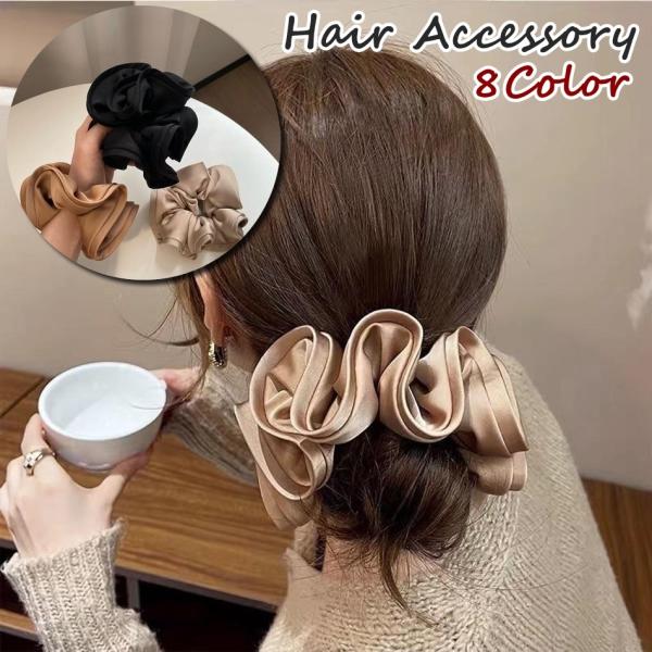 はな 様　オーダー品 「髪飾り_ヘアゴム・Lサイズ」 Amazon | YiyiLai 2点セットボリューム シュシュ 超大 ヘアゴム
