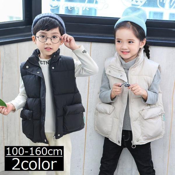 着回し力抜群のシンプルデザイン♪あったかモコモコの子供用中綿ベストです。通園・通学やデイリーユースにピッタリのアイテム☆【サイズについて】画像をご参照ください。【素材について】100%ポリエステル【カラーについて】生産ロットにより柄の出方や...