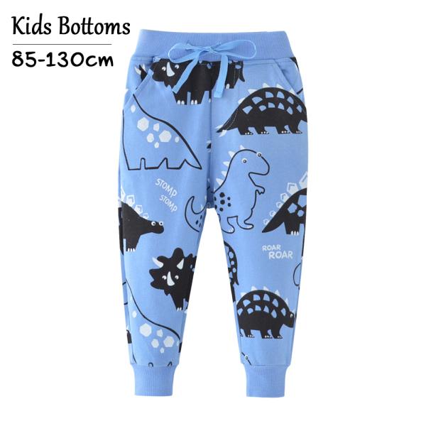 ロングパンツ スウェット 子供服 キッズ ベビー 男の子 女の子 恐竜 イラスト 長ズボン ウエストゴム 紐 裾リブ おしゃれ かわいい かっこいい Bot プラスナオyahoo 店 通販 Yahoo ショッピング