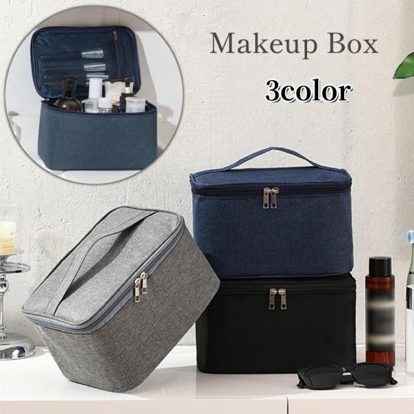 たくさん入るメイクボックス。持ち運びにも便利なメイクボックスです♪【サイズについて】画像をご参照ください。【カラーについて】生産ロットにより柄の出方や色の濃淡が異なる場合がございます。お使いのモニターや撮影時の光の加減などにより画像と実際の...