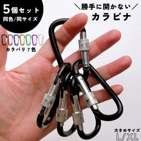 【あおのり】カラビナ型キーホルダー plusnao カラビナ 5個セット アウトドア Dリング D型