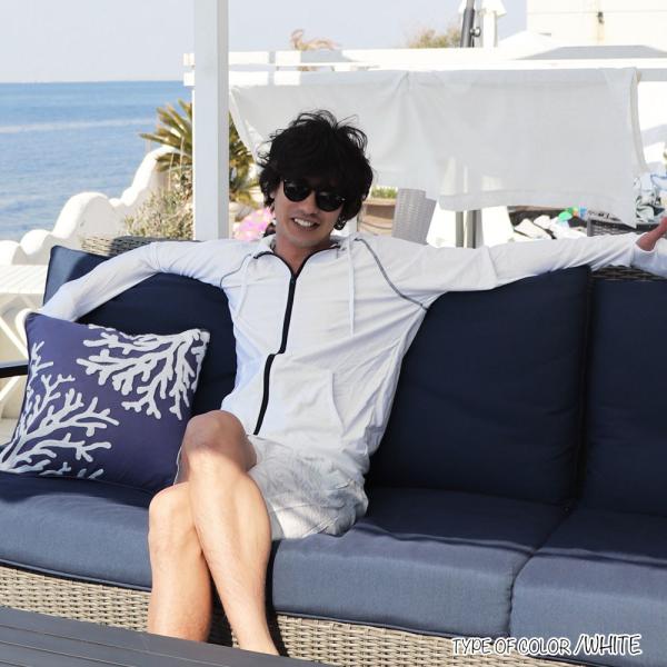 ラッシュガード ラッシュパーカー メンズ 水着 Upf50 無地 白 ホワイト 黒 バーカー Uvカット 大きいサイズ 日焼け止め 体型カバー 夏 Buyee Buyee 日本の通販商品 オークションの代理入札 代理購入