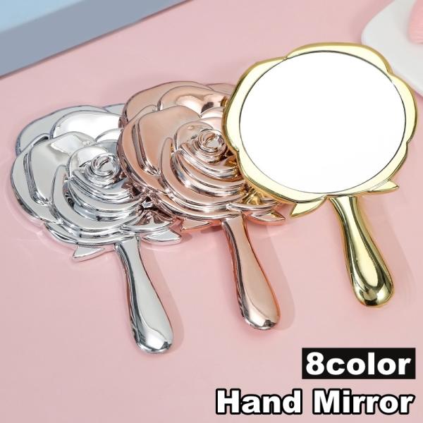 フラワー型の可愛い手鏡です。ご自宅ではもちろん、外出先での化粧直し・ヘアスタイルのチェックなど色々な場所でお使い頂けます♪【サイズについて】画像をご参照ください。【カラーについて】生産ロットにより柄の出方や色の濃淡が異なる場合がございます。...