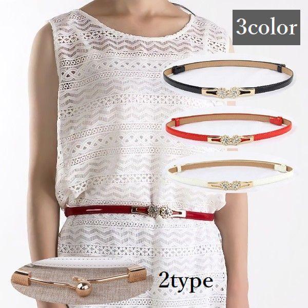 ベルト レディース ウエストマーク ゴールドバックル ラインストーン フラワー 花 細ベルト 細い シンプル 上品 フェイクレザー かわいい 女性用 プラスナオ Paypayモール店 通販 Paypayモール