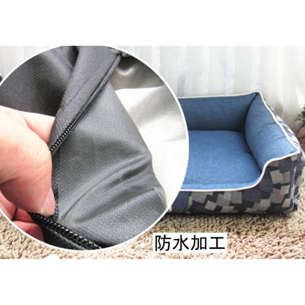 ペット用ベッド ペットハウス 寝床 犬 期間限定特価品 猫 ドッグ 夏用 通年用 格子柄 防水 角型 水洗い可 格子模様 長方形 室内用 柔らかい
