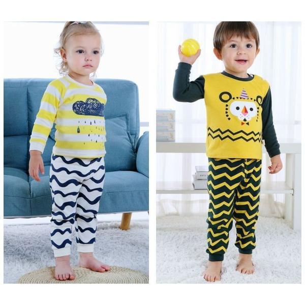 子供用 パジャマ ルームウエア 上下セット 長袖 長ズボン イラストプリント 可愛い 肩ボタン ラウンドネック 男の子 女の子 ベビー キッズ 75 Buyee Buyee 日本の通販商品 オークションの代理入札 代理購入