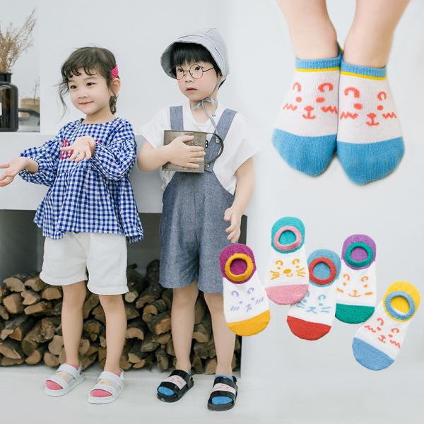 靴下 ソックス キッズ 男の子 女の子 5足セット 5足組 ショート丈 動物 顔 イラスト 配色 かわいい おしゃれ カジュアル Sox 83485 プラスナオ 通販 Yahoo ショッピング