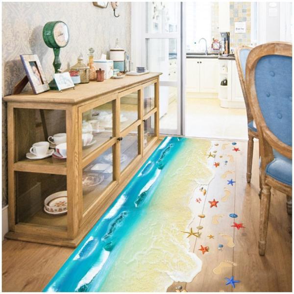ウォールステッカー 壁紙シール トリックアート 浜辺 海 海辺 ビーチ 砂浜 3d 立体的 だまし絵 床 フロアー ルームデコレーション ウォールデコ Buyee Buyee 日本の通販商品 オークションの代理入札 代理購入