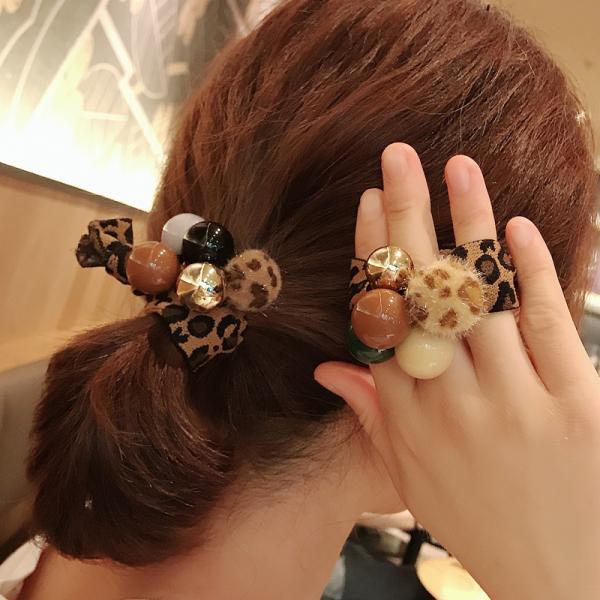 ヘアゴム キッチュ ヘアアクセサリー レオパード柄 ヒョウ柄 豹柄