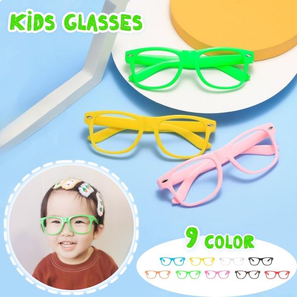 ファッション・伊達メガネ 青赤コンビネーション plusnao（プラスナオ） 伊達メガネ 伊達めがね フレームのみ キッズ