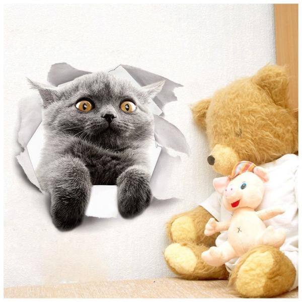 ウォールステッカー 壁紙シール 面白い 子供部屋 猫 キャット 可愛い 3d 模様替え イベント インテリア オシャレ 室内装飾 Buyee Buyee 일본 통신 판매 상품 옥션의 대리 입찰 대리 구매 서비스