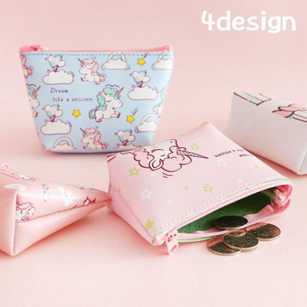 化粧ポーチ ミニポーチ ポーチ 小銭入れ 小物入れ ユニコーン 可愛い かわいい ファスナー レディース チャック ジッパー コンパクト コスメポーチ プラスナオ Paypayモール店 通販 Paypayモール