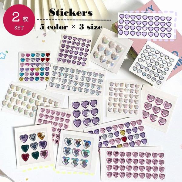 plusnao（プラスナオ） シール ステッカー ラベル 3D 立体 ハート型 2