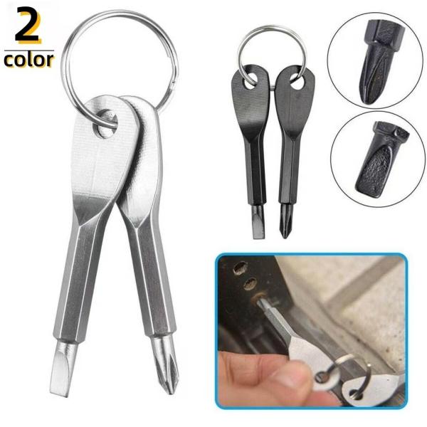 プラスとマイナスがセットになったミニドライバーです。キーリング付きで持ち歩きに便利♪出先でドライバーが必要になった時もサッと取り出す事ができます◎【サイズについて】画像をご参照ください。【素材について】ステンレス【カラーについて】生産ロット...