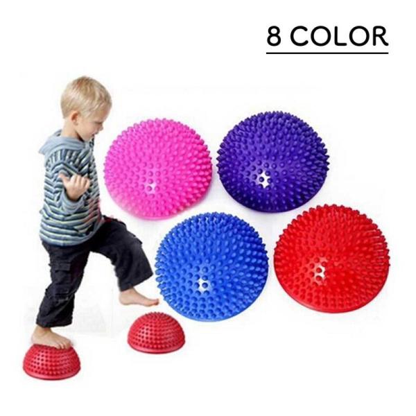 カラバリ豊富で、半球タイプのヨガボールです。自宅トレーニングに最適！※1点での販売になります。【サイズについて】直径16cm【素材について】PVC