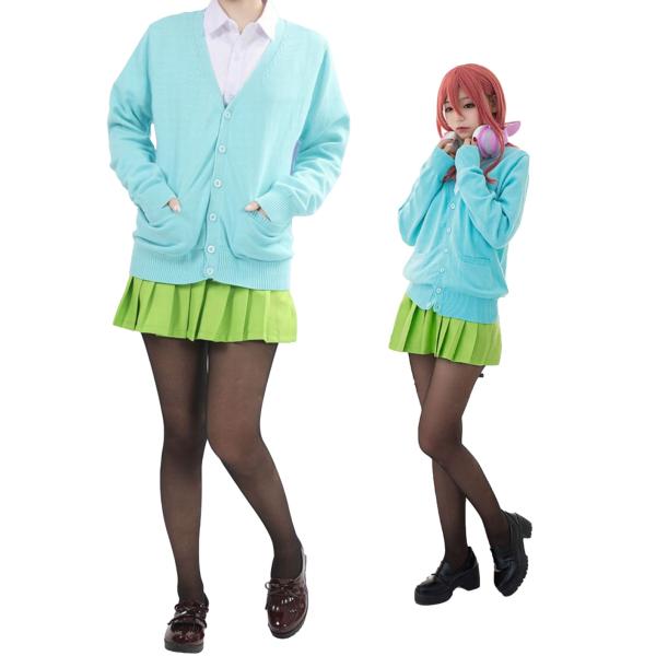 ウィッグ付き 五等分の花嫁 中野 三玖 コスプレ 衣装　Lサイズ Amazon.co.jp: AG-TOP 中野三玖 コスプレ 五等分の花嫁風