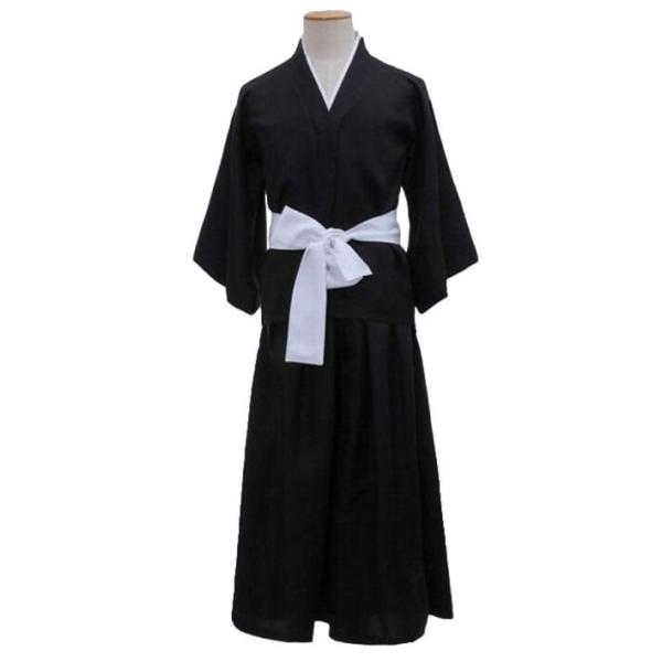 BLEACH ブリーチ 風 朽木ルキア くちきるきあ コスチューム コスプレ衣装 黒装束 3点セット サイズ S〜XXL