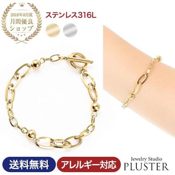 ブレスレット レディース チェーン アレルギー対応 ステンレス316L サージカルステンレス 医療用 つけっぱなし シンプル  女性 超PayPay祭