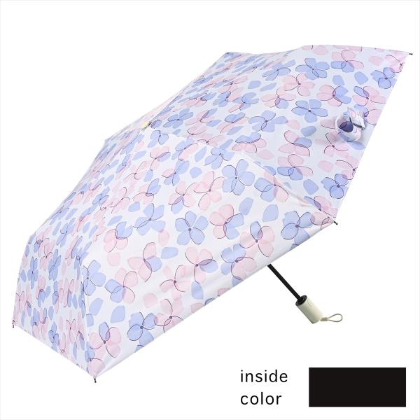ニフティカラーズ 遮光クリアフラワーオートマティックミニ53 ピンク 2438PK 折りたたみ傘 晴雨兼用 丈夫 日傘 折り畳み傘 折りたたみ 傘 撥水