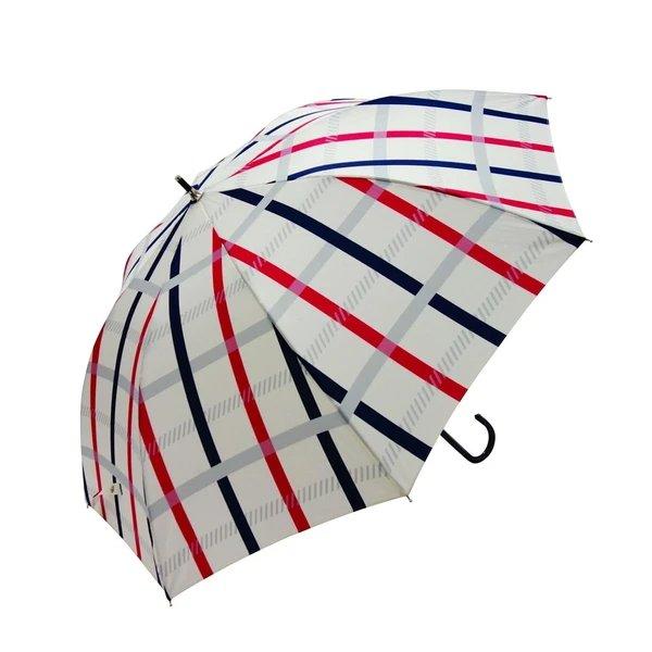 藤田屋 耐風設計 UMBRELLA 長傘 58cm クロス ホワイト LB-2402