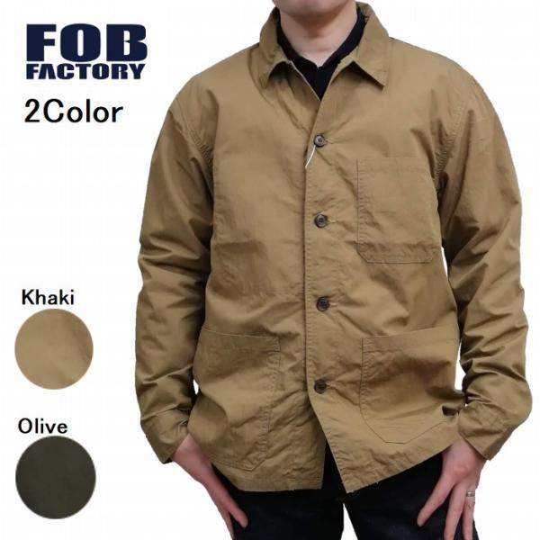 XL！ FOB ファクトリー フレンチ シャツ ジャケット factory FOB FACTORY FACTORY（FOBファクトリー） F2394 フレンチ シャツ
