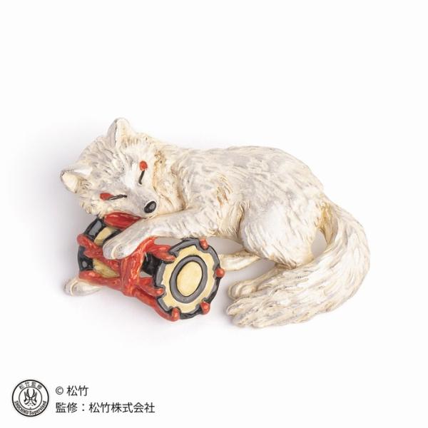 義経千本桜ブローチ 歌舞伎シリーズ The Fox Tadanobu KBPVB001 Palnart Poc パルナートポック 日本製 ピンバッジ 白狐 和 初音の鼓 縁起の良い プレゼントに