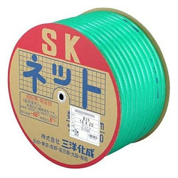 50m 三洋 SKネット 18×24 ドラム 50m ホース 耐圧 中間補強糸 破裂 防ぐ 農業用 家庭用 散水ホース 給水ホース 三洋化成 福KD