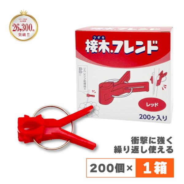 接木クリップの支点を浮かし、V字に均等した圧力挟持ができるので活着が良好。成苗接木の呼び接ぎ、割り接ぎに最適です。何度も繰り返し使用できるので経済的。ウリ科・ナス科兼用で5色あり、鮮やかな特殊色は育苗整理にも役立ちます。ジベレリン処理時の目...