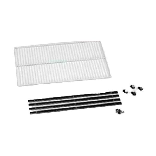 棚柱付き棚板セット　MET1500T初めて棚板をご利用になる際は、棚柱が必要です。初回はこちらのセットをご購入ください。棚板サイズ：W1330×D410mm付属品：棚板１枚、フック4個、棚柱4本、ネジ12ケ適合機種：LHR21、LWA21、...