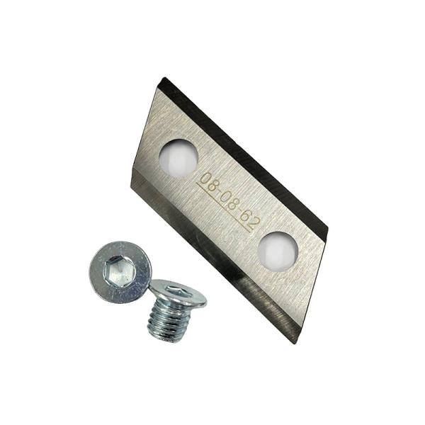 枝木の剪定で大量の枝木をチップ状に粉砕する、枝シュレッダー粉砕機の専用替刃です。両刃タイプの２枚刃が回転しているため、入れ替えて反対側の刃を使用することで切れ味がリフレッシュできます。両刃とも磨耗されましたら、新しい刃に丸ごと交換してくださ...