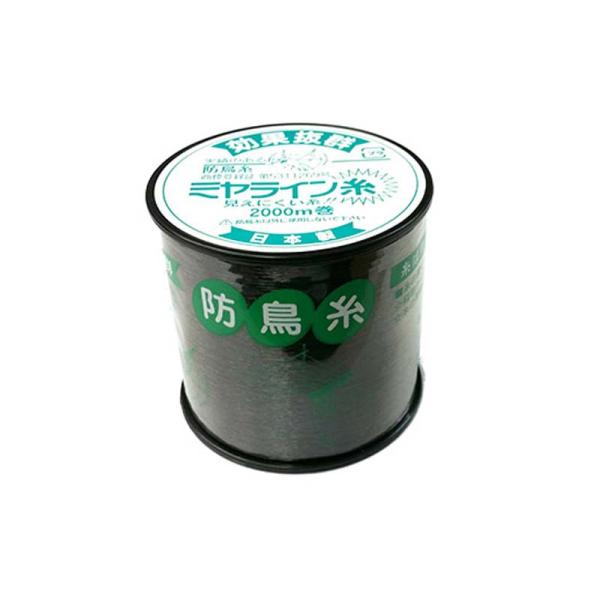 防鳥糸(ミヤライン糸)黒色 2,000m巻です。太さ 約0.24mm黒いテグスは、角度によってテグスが見えたり見えなかったりするため、カラスが慣れにくく、効果が持続すると言われています。糸は鳥に見えにくいので羽に触れてビックリします。●糸の...