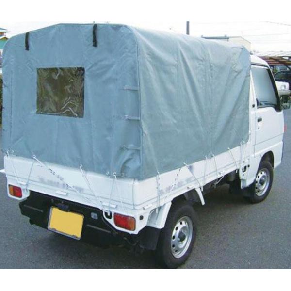 アルミ軽トラ用テント　KST-1.9サイズ：1440×1900×1200※適応サイズ、幅1410〜1470です。軽トラ荷台サイズをご確認ください。