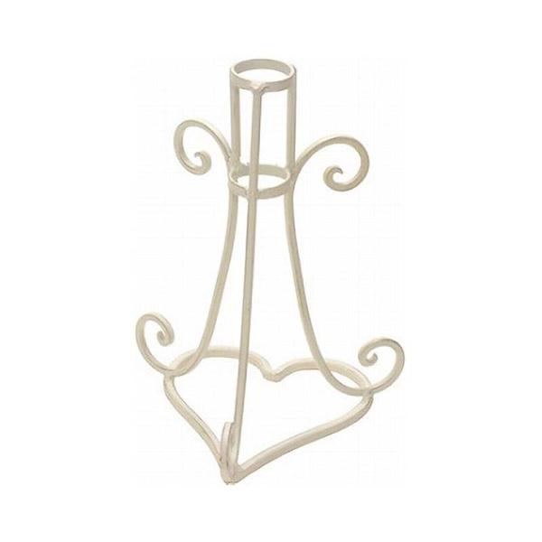 土台部分がハート型の可愛らしいブーケスタンドです。※ところどころ削ることにより下地の色を出す、こだわりのアンティーク加工が施されている商品です。色の塗りムラがございます。ご了承ください。メーカー名：（有）ネイチャ−デザインズハートブーケスタ...