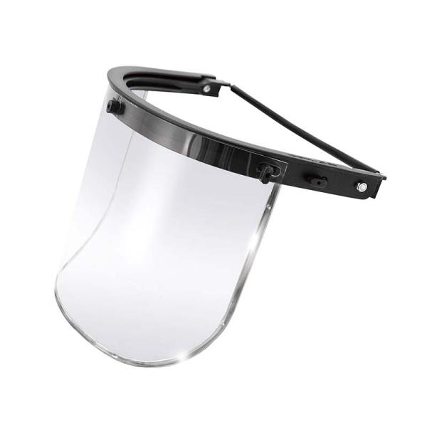 ヘルメット取付用 フェイスプロテクター アルミ枠強化型 透明